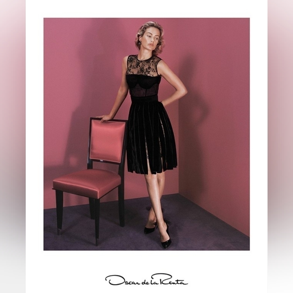 OSCAR de la Renta Ribbon Skirt Dress Runway